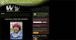 Desktop Screenshot of kekukuifoundation.org